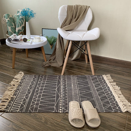 Woven household tassel carpet