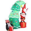 6 FT Lighted Christmas Inflatable Decoration, Inflatable Christmas Tree With Elf And Santa Claus, Funny Blow Up Yard Decorations With Built-in LED Lights For Holiday Party Front Yard Lawn Garden Decor
