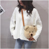 Cartoon doll bear plush bag