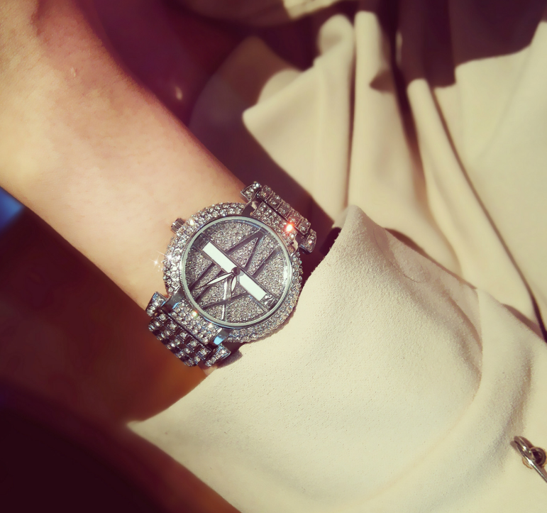 Diamond Women Watches Fashion Brand Stainless Steel Bracelet