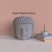 Portrait Buddha Statue Cement Flower Pot Silicone Mold