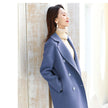 Double-breasted double-faced cashmere coat