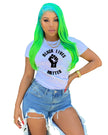 Letter print T-shirt top women