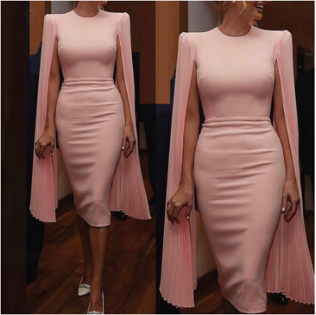 Long sleeve slim pencil skirt