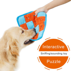 Dog sniffing toy square sound training device