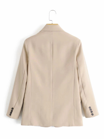 Slim Fit, All-match Buttoned Draped Blazer