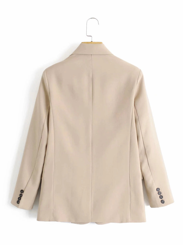 Slim Fit, All-match Buttoned Draped Blazer