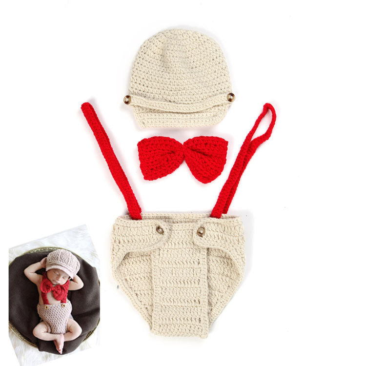 Wool knitted baby photo dress