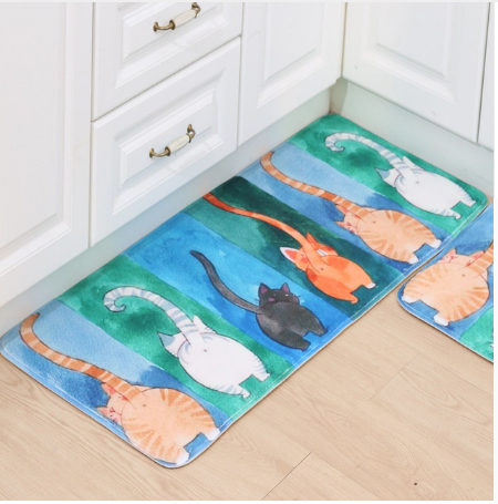 Printed Kitten Mat Antiskid Mat Carpet