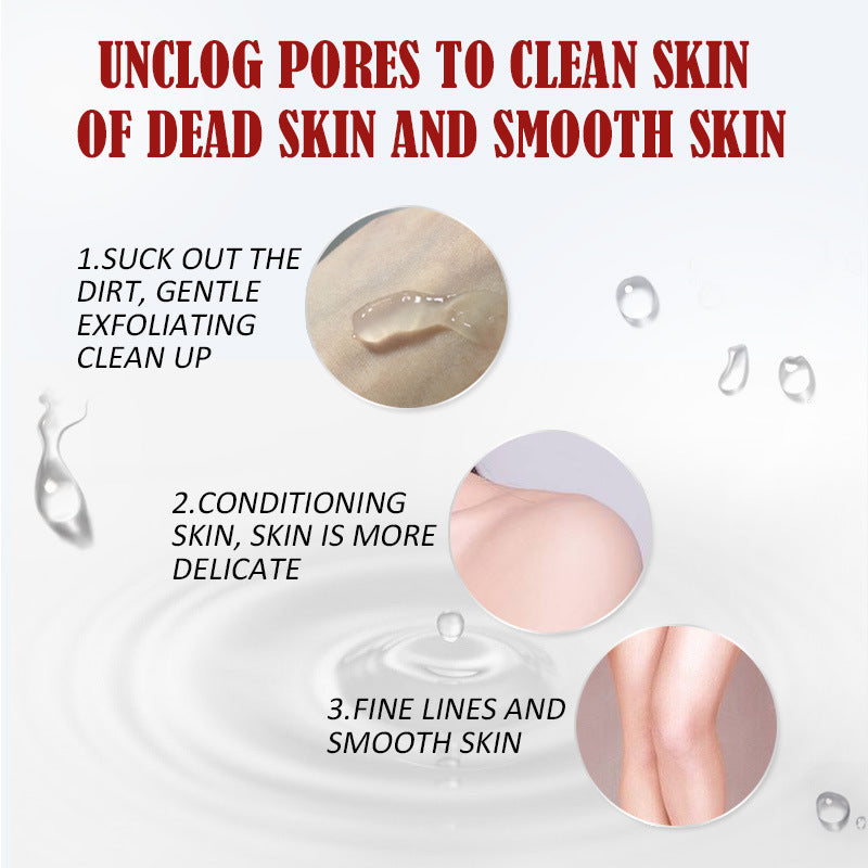 Exfoliating gel gently removes dead chicken skin