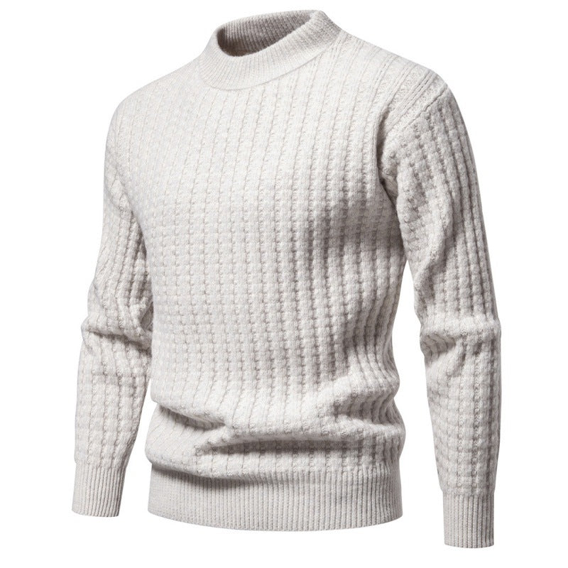 Men's Knitwear Solid Color Round Neck Fashion Sweater