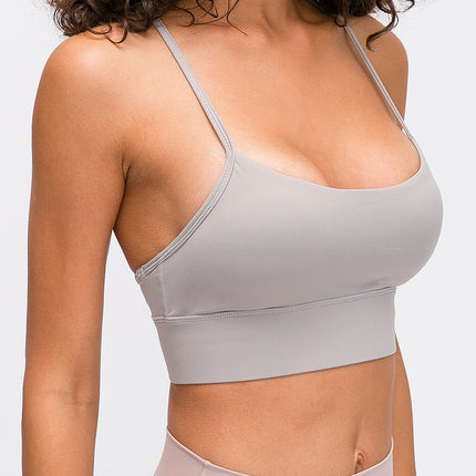 Y-shaped Beautiful Back Solid Color Running Sports Underwear Women