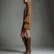 Fashion High Collar Long Sleeve Dress For Women