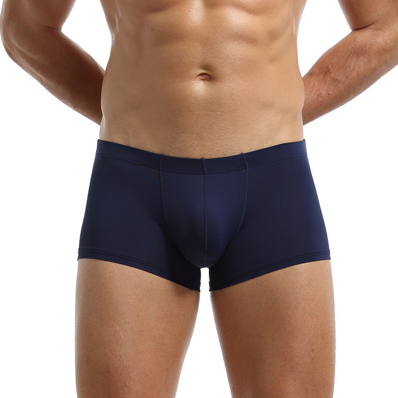 Men's Underwear Breathable Boxer Low Rise U Convex Boxer Shorts
