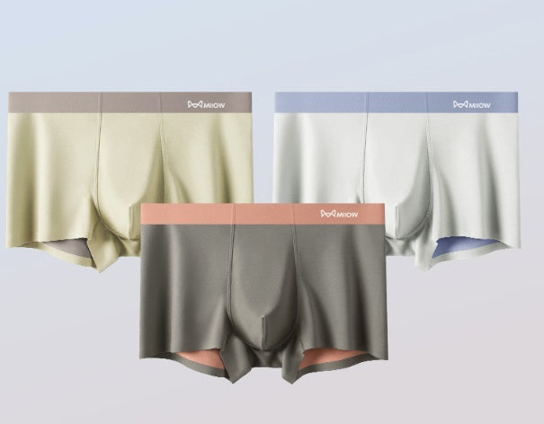 Underwear Ice Silk Boxer Seamless Thin Antibacterial Crotch Breathable Boxers