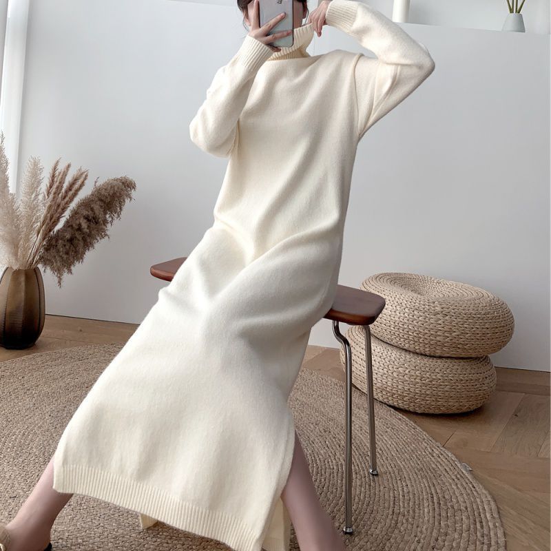 Loose Base Sweater Dress Women