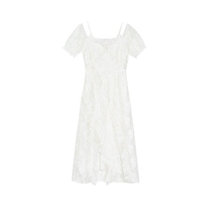 Fashionable White Slimming Dress For Women