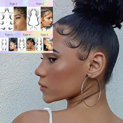 Stage Play Europe And The United States Forehead Hair Waterproof Tattoo Stickers Baby Hair Tattoo Stickers Forehead Stickers