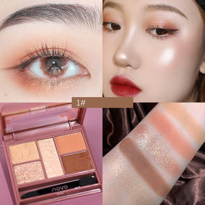 Pattern Carving Five-color Eyeshadow Palette Fine Powder