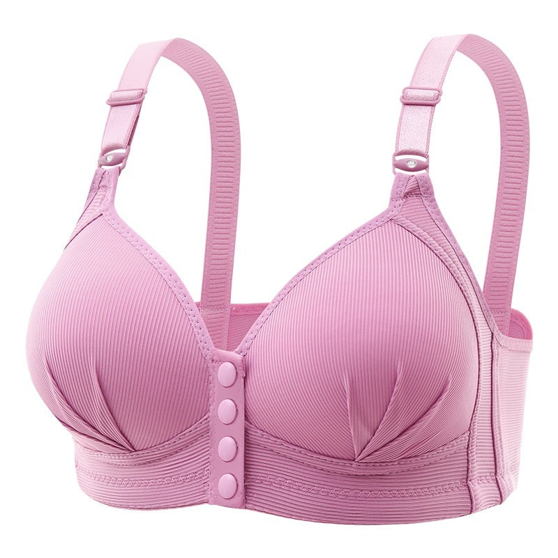 Large Size Front Button Underwear Nursing Without Steel Ring Push Up