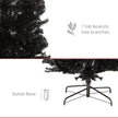 HOMCOM 8ft Pencil Christmas Tree, Unlit Artificial Christmas Tree Slim Douglas Fir Xmas Tree With Realistic Branches, Halloween Tree With 1168 Tips, Black