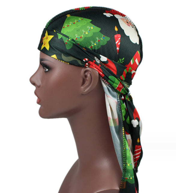 Silk Printed Long Tail Hat
