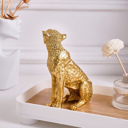 Retro Resin Leopard Squat Modeling Decoration