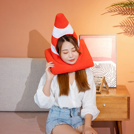 Funny And Cute Funny Roadblock Hat Doll Plush Toy