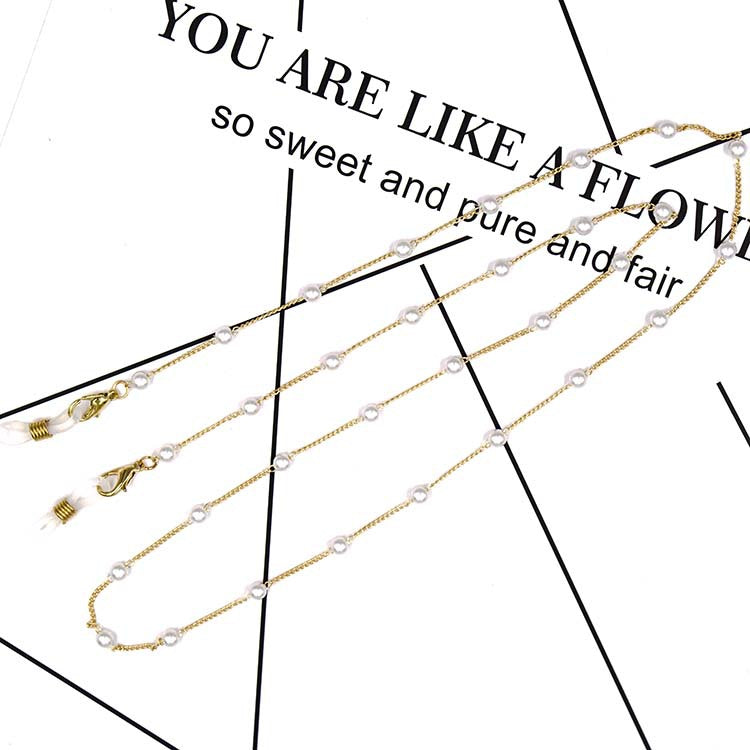 Fashion Simple Pearl Glasses Chain Accessories