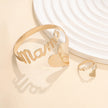 European And American Letters Mama Bracelet Ring Suit