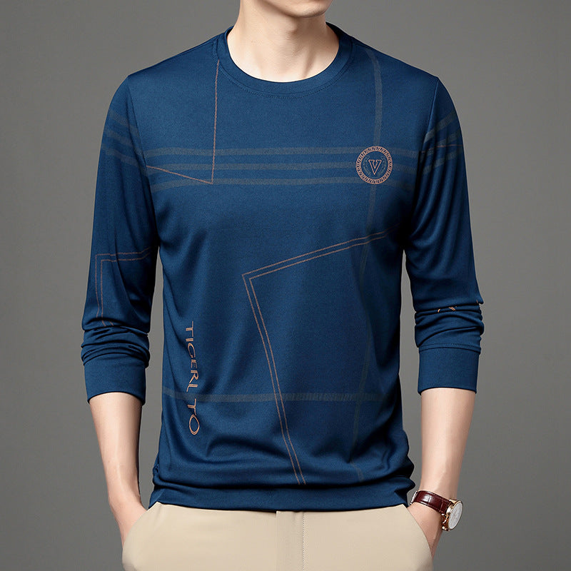 Men's Round Neck Long Sleeve T-Shirt