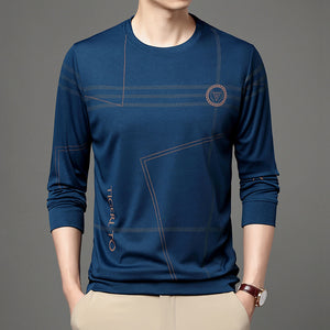 Men's Round Neck Long Sleeve T-Shirt