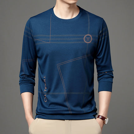 Men's Round Neck Long Sleeve T-Shirt