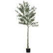 6ft Artificial Olive Tree in Pot with Silk Leaves, Fruits, Faux Tree, Indoor Fake Plant for Home, Office, Living Room