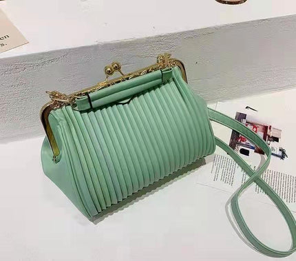 Commuter Shoulder Western Style Pleated Crossbody Bag