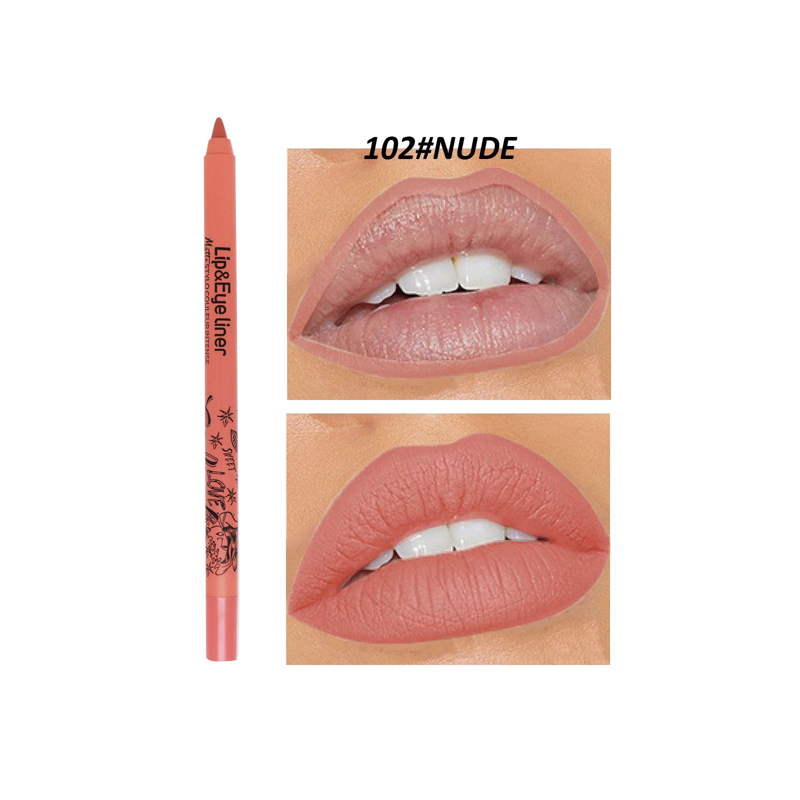 Discoloration Resistant Outline Lip Shape New Product 20 Colors Matte Lip Liner