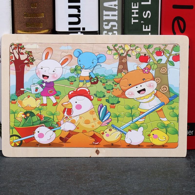 80PCS wooden educational toys educational development baby kids training