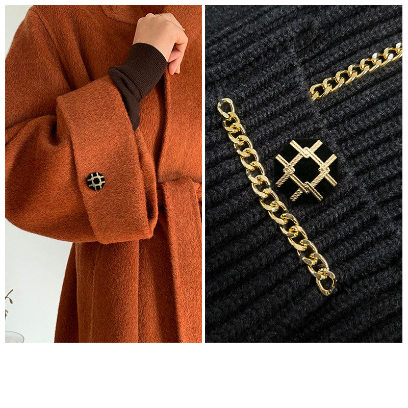 Design Cashmere Zinc Alloy Coat Buttons