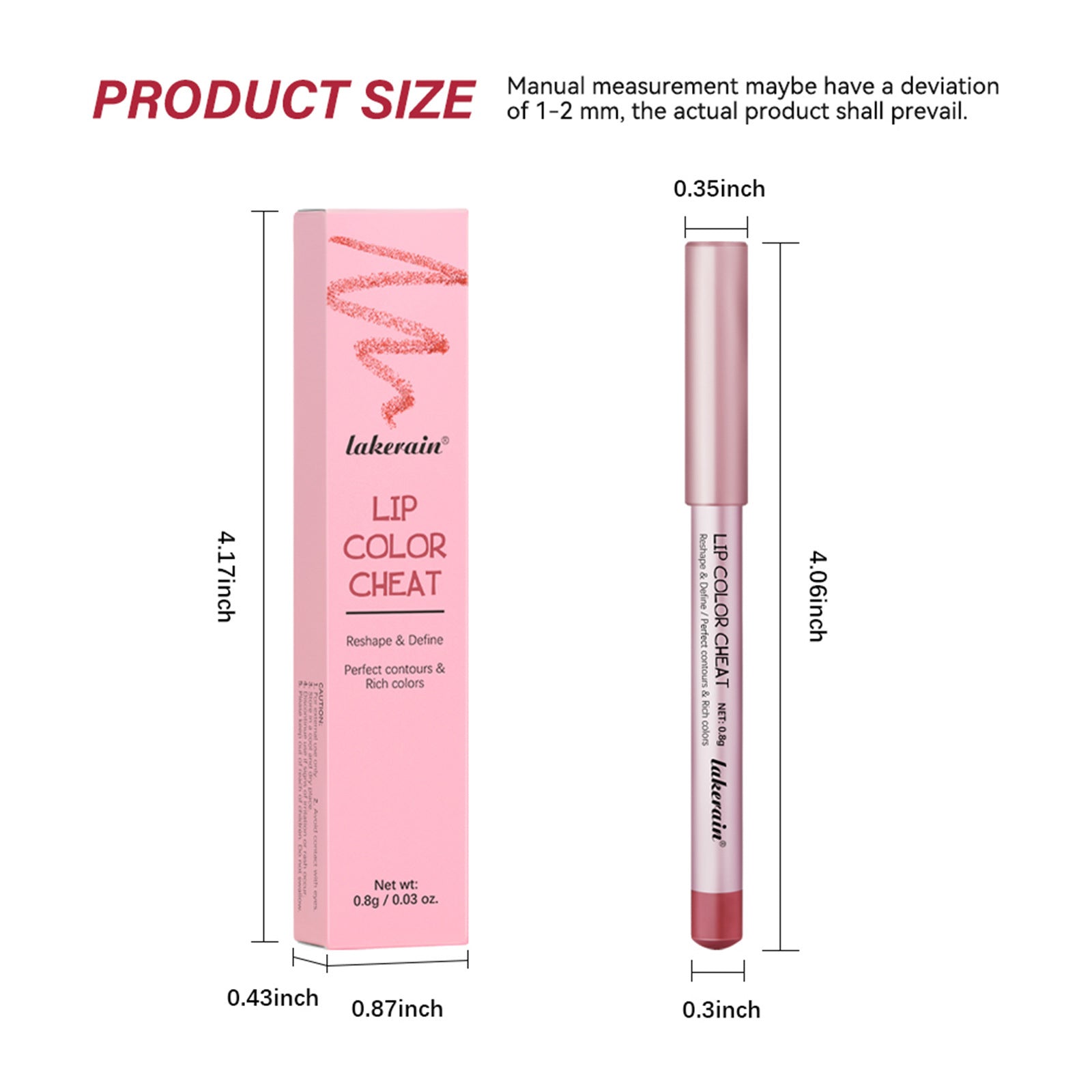 Mini Wooden Pole Lip Liner Long Lasting Matte