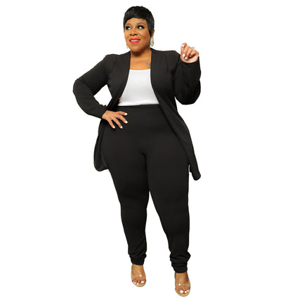 Fashion Temperament Professional Casual Long Sleeve Pants Small Suit Two-piece Suit