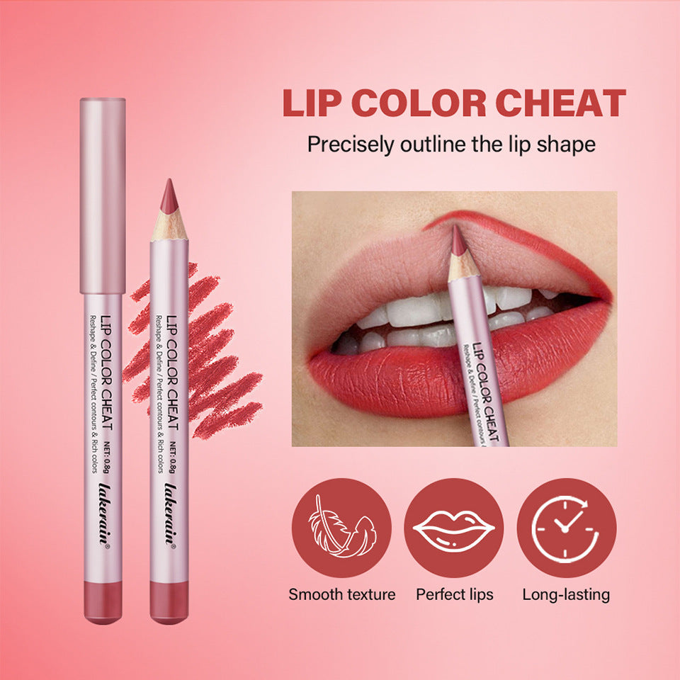 Mini Wooden Pole Lip Liner Long Lasting Matte
