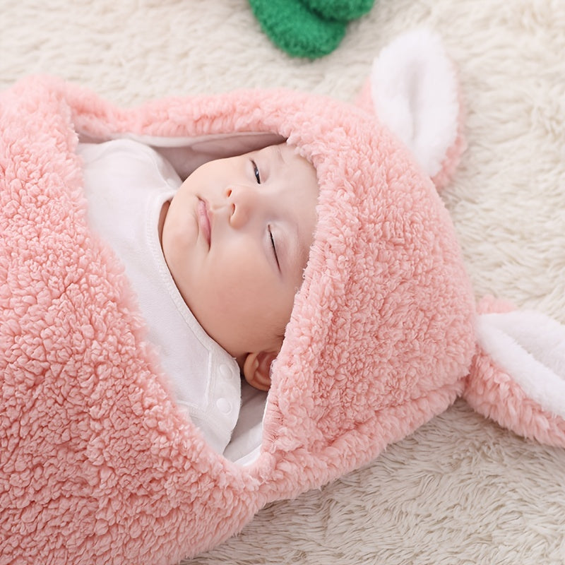 Super Soft Baby Sleeping Bag Fluffy Fleece Newborn Blanket Swaddle Blankets, Unisex Baby Wrap For Newborn Baby