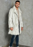 Men's Fashion Tailored Suit Collar Faux Fur Coat