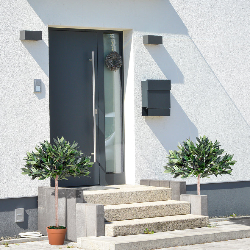 3ft Artificial Olive Tree Indoor Plant Greenery For Home Office Potted In An Orange Pot Set Of 2