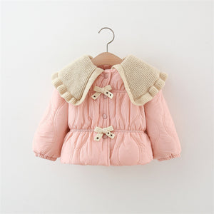 Winter Thick Cotton-padded Coat Girl Thermal Children's Clothing Top