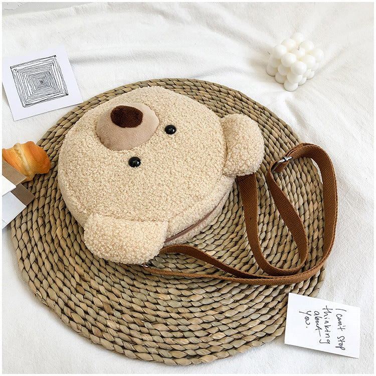 Cartoon doll bear plush bag