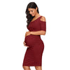 Pleated maternity dress