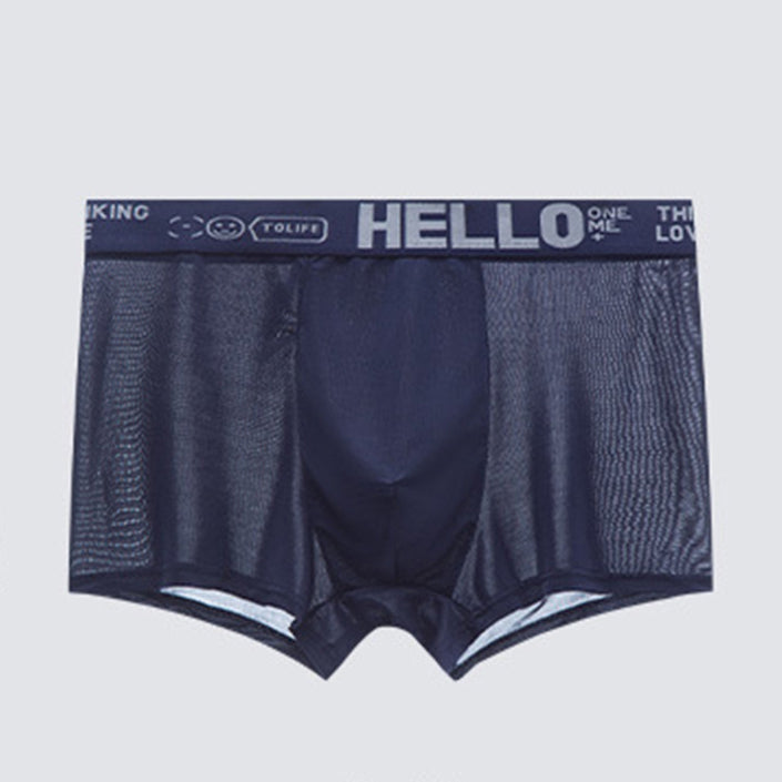 Popular HELLO Ice Silk Men's Underwear Youth Boxer