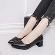 High heels casual triangular buckle shoes