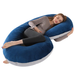 Crystal Velvet C-type Pregnancy Pillow For Sleeping On The Side